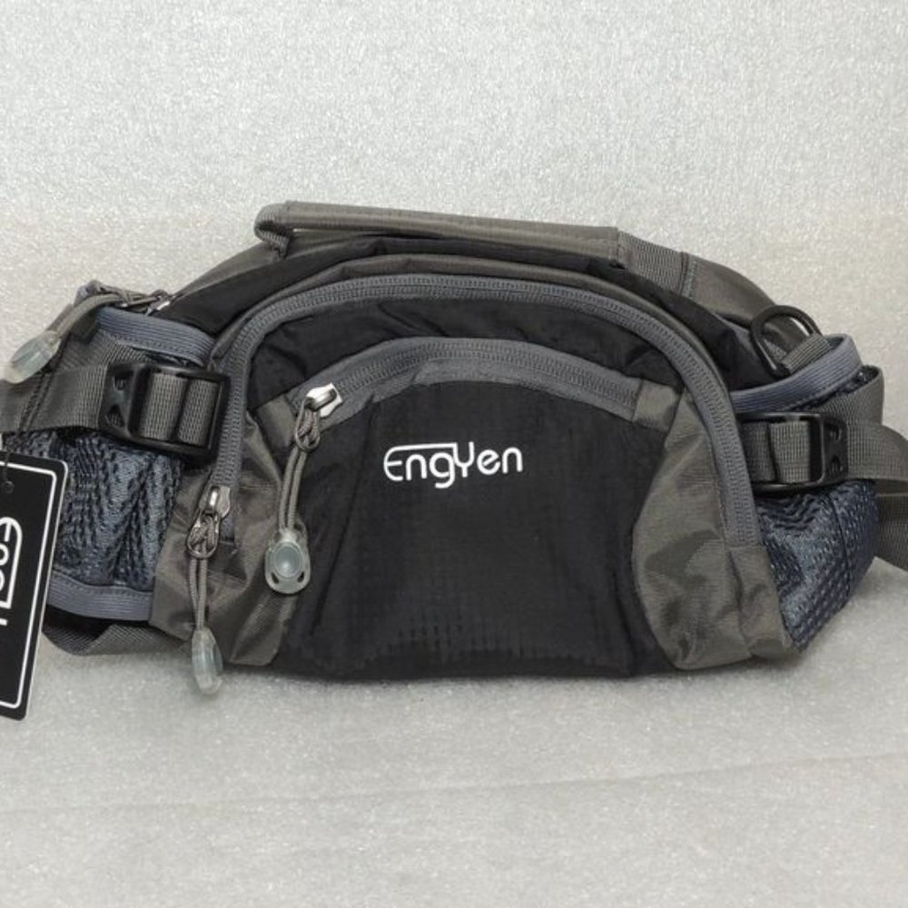 ENGYEN Waist bag, Fanny pack, Adjustable strap, Adjustable water bottle holder
